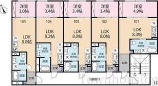 アシェル新井薬師の物件間取画像